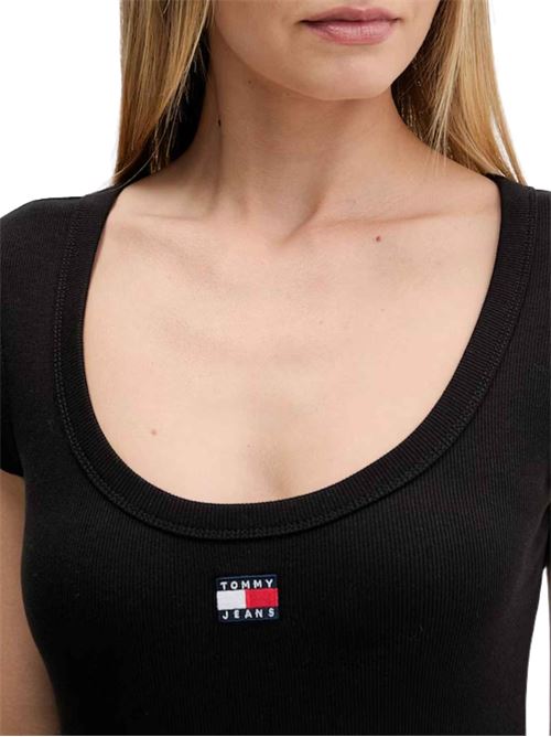 T-shirt silm fit a costine Tommy Jeans | DW0DW22793BDS